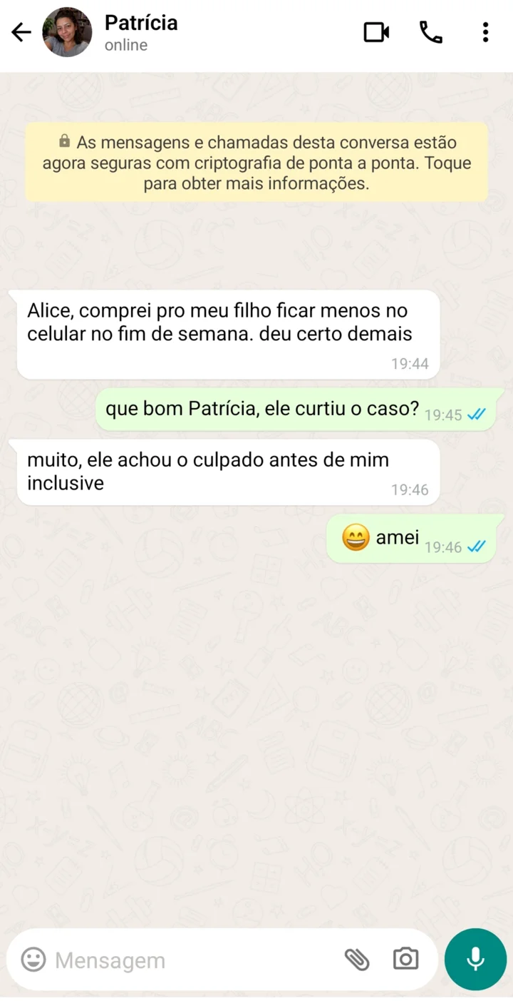 Conversa: criança ficou envolvida e descobriu o culpado