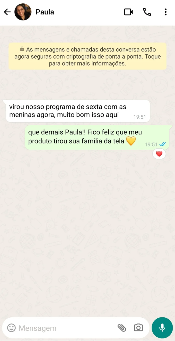 Conversa: cliente diz que amou o Quem Foi e achou muito top