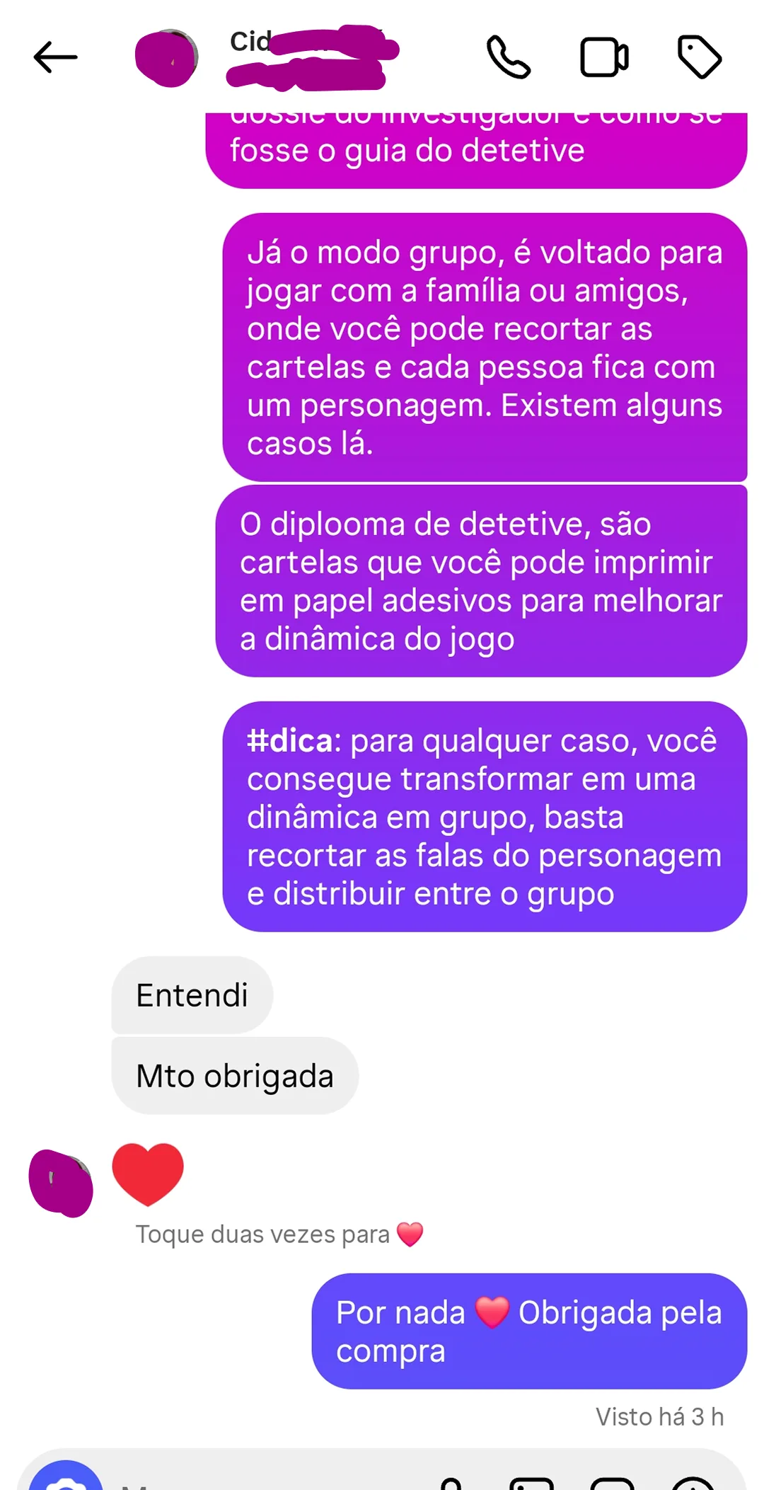 Conversa: cliente entende como aplicar o modo grupo em uma dinâmica